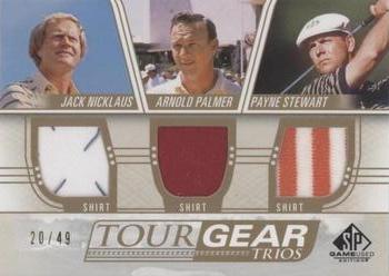 2021 SP Game Used - Tour Gear Trios Gold #TG3-NPS Jack Nicklaus / Arnold Palmer / Payne Stewart Front