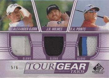 2021 SP Game Used - Tour Gear Trios Purple #TG3-BHP J.B. Holmes / Alexander Bjork / D.A. Points Front
