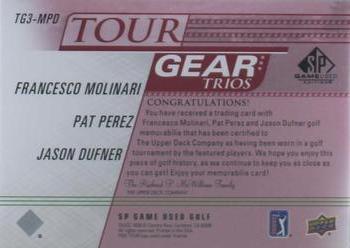 2021 SP Game Used - Tour Gear Trios Red #TG3-MPD Francesco Molinari / Jason Dufner / Pat Perez Back