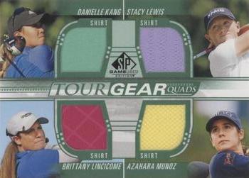 2021 SP Game Used - Tour Gear Quads Green #TG4-LLMK Danielle Kang / Stacy Lewis / Brittany Lincicome / Azahara Munoz Front