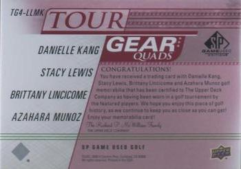 2021 SP Game Used - Tour Gear Quads Red #TG4-LLMK Danielle Kang / Stacy Lewis / Brittany Lincicome / Azahara Munoz Back