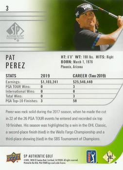 2021 SP Authentic #3 Pat Perez Back