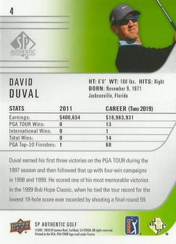 2021 SP Authentic #4 David Duval Back