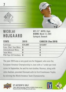 2021 SP Authentic #7 Nicolai Hojgaard Back
