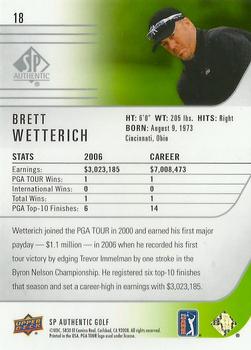 2021 SP Authentic #18 Brett Wetterich Back