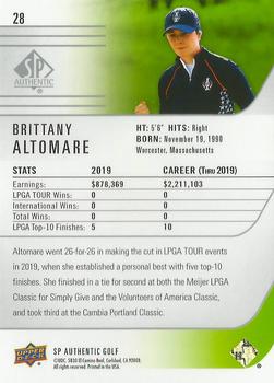 2021 SP Authentic #28 Brittany Altomare Back