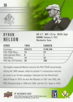2021 SP Authentic #30 Byron Nelson Back