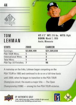 2021 SP Authentic #44 Tom Lehman Back