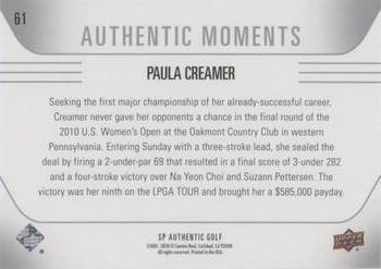 2021 SP Authentic #61 Paula Creamer Back