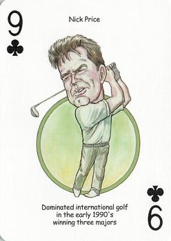 2005 Hero Decks Golf Heroes Playing Cards #9♣ Nick Price Front