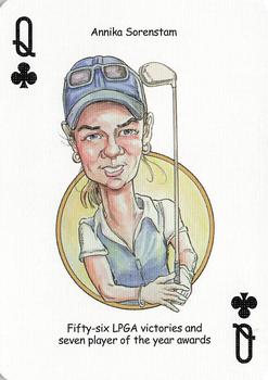 2005 Hero Decks Golf Heroes Playing Cards #Q♣ Annika Sorenstam Front
