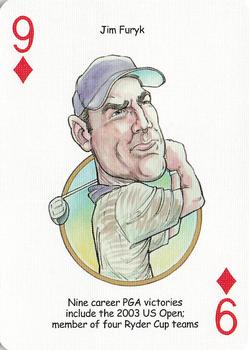 2005 Hero Decks Golf Heroes Playing Cards #9♦ Jim Furyk Front
