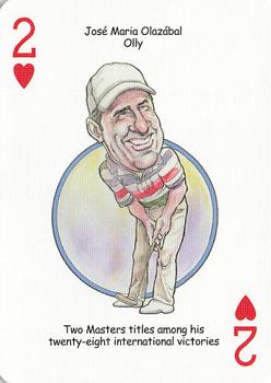2005 Hero Decks Golf Heroes Playing Cards #2♥ José María Olazábal Front