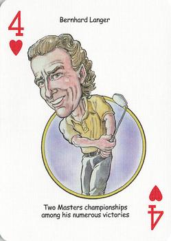 2005 Hero Decks Golf Heroes Playing Cards #4♥ Bernhard Langer Front