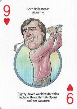 2005 Hero Decks Golf Heroes Playing Cards #9♥ Seve Ballesteros Front