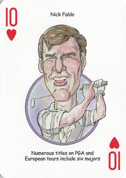 2005 Hero Decks Golf Heroes Playing Cards #10♥ Nick Faldo Front
