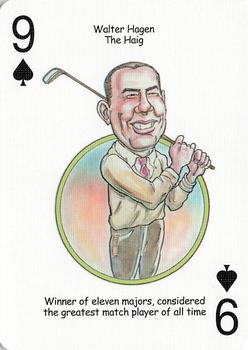 2005 Hero Decks Golf Heroes Playing Cards #9♠ Walter Hagen Front