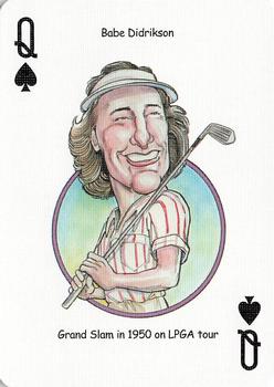 2005 Hero Decks Golf Heroes Playing Cards #Q♠ Babe Didrikson Front