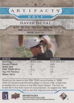 2021 Upper Deck Artifacts - Blue #5 David Duval Back