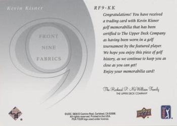2021 SP Game Used - 2002 Retro Front 9 Fabrics Achievements #RF9-KK Kevin Kisner Back