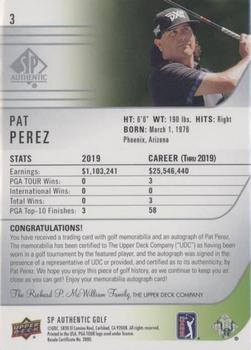 2021 SP Authentic - Limited #3 Pat Perez Back