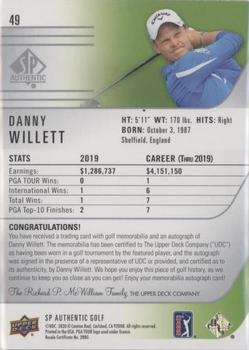 2021 SP Authentic - Limited #49 Danny Willett Back