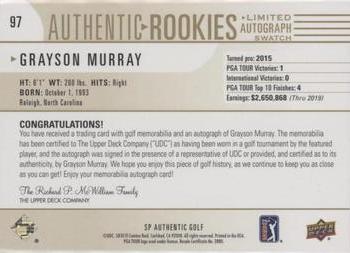 2021 SP Authentic - Limited #97 Grayson Murray Back