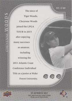 2021 SP Authentic - 2001 Retro Tribute #01-CW Cheyenne Woods Back
