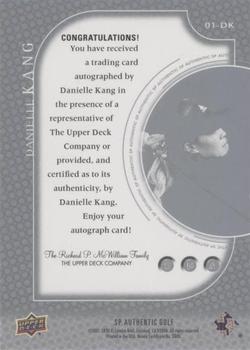 2021 SP Authentic - 2001 Retro Tribute Autographs #01-DK Danielle Kang Back