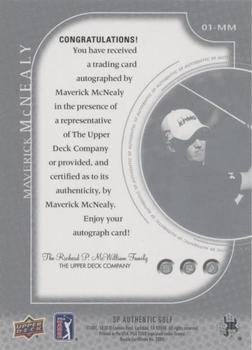 2021 SP Authentic - 2001 Retro Tribute Autographs #01-MM Maverick McNealy Back