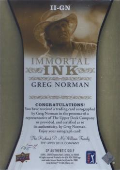 2021 SP Authentic - Immortal Ink #II-GN Greg Norman Back