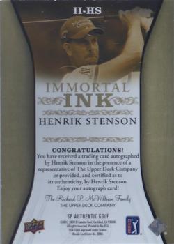 2021 SP Authentic - Immortal Ink #II-HS Henrik Stenson Back