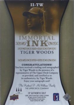 2021 SP Authentic - Immortal Ink #II-TW Tiger Woods Back