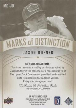 2021 SP Authentic - Marks of Distinction #MD-JD Jason Dufner Back