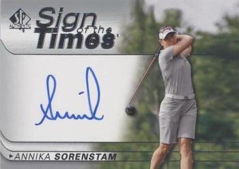 2021 SP Authentic - Sign of the Times #SOTT-AS Annika Sorenstam Front