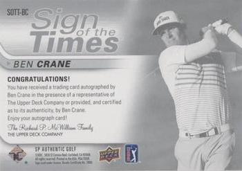 2021 SP Authentic - Sign of the Times #SOTT-BC Ben Crane Back