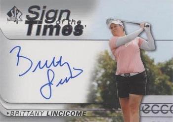 2021 SP Authentic - Sign of the Times #SOTT-BL Brittany Lincicome Front