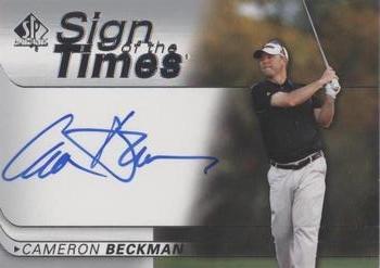 2021 SP Authentic - Sign of the Times #SOTT-CB Cameron Beckman Front