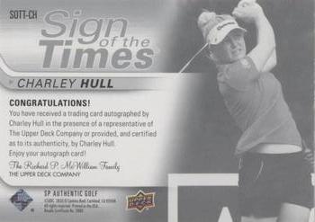2021 SP Authentic - Sign of the Times #SOTT-CH Charley Hull Back