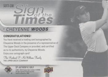 2021 SP Authentic - Sign of the Times #SOTT-CW Cheyenne Woods Back