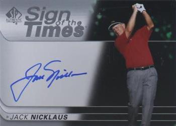 2021 SP Authentic - Sign of the Times #SOTT-JN Jack Nicklaus Front