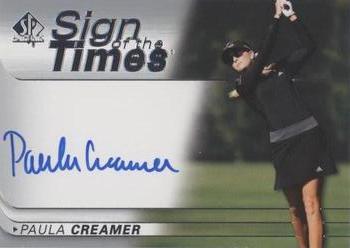 2021 SP Authentic - Sign of the Times #SOTT-PC Paula Creamer Front