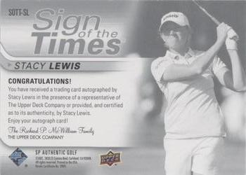 2021 SP Authentic - Sign of the Times #SOTT-SL Stacy Lewis Back