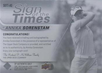 2021 SP Authentic - Sign of the Times Inscriptions #SOTT-AS Annika Sorenstam Back