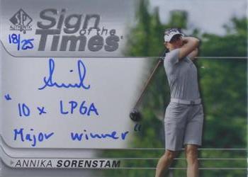 2021 SP Authentic - Sign of the Times Inscriptions #SOTT-AS Annika Sorenstam Front