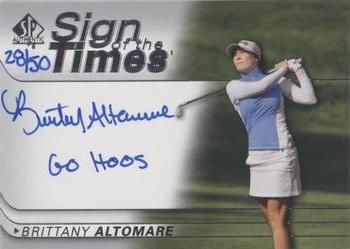 2021 SP Authentic - Sign of the Times Inscriptions #SOTT-BA Brittany Altomare Front