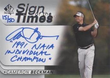 2021 SP Authentic - Sign of the Times Inscriptions #SOTT-CB Cameron Beckman Front