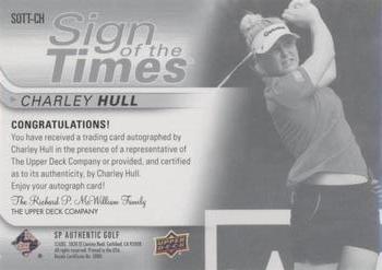 2021 SP Authentic - Sign of the Times Inscriptions #SOTT-CH Charley Hull Back