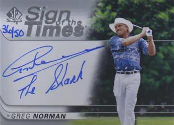 2021 SP Authentic - Sign of the Times Inscriptions #SOTT-GN Greg Norman Front