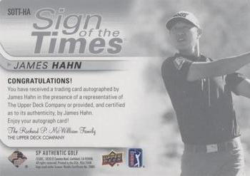 2021 SP Authentic - Sign of the Times Inscriptions #SOTT-HA James Hahn Back